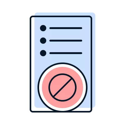 Banned list icon
